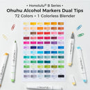 Ohuhu Alcohol Markers Brush& Fine 72 Colors for Adults Coloring Refillable | Brush & Fine — 4