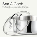 CAROTE 1.5Qt Stainless Steel Saucepan, Non-Toxic 3-Ply Stainless Steel Cookware Set with Lids, Small Kitchen Pots,… — 4
