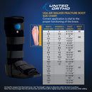 United Ortho 12107 Standard Air Walking Boot, Large - Black — 6