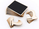 DSTELIN 10 Pack Mini Chalkboards Signs with Easel Stand, Small Rectangle Chalkboards Blackboard, Wood Place Cards for Weddings, Birthday Parties, Message Board Signs and Event Decoration — 6