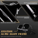 CGID Polarized Sunglasses Men Womens Pilot Style Mirrored Shades UV400 GA61 | Al-mg Frame |62mm| Silver Silver | 62 Millimeters — 4