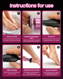 HayZBao FSA&HSA Electric Foot Callus Remover - Callus Remover for Feet,Professional Pedicure Tool for Dead Skin,Electric Foot File with 60 Pcs Sandpaper Discs - Pink — 7