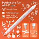 ARTISTRO 5 White Dual-Tip Acrylic Paint Marker Pens for Drawing — 2