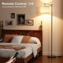 Ambimall 60" Floor Lamp with Remote and Stepless Dimmable Bulb, Black Pole — 6