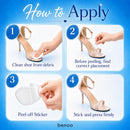 benoo Ball of Foot Cushion Pads for High Heels, Gel Shoe Insert for Women - Clear — 4
