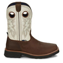 Tony Lamas Boots Men's Footwear Work Fireball 11" Composite Toe WAterproof Work Boot Color Bark image 2