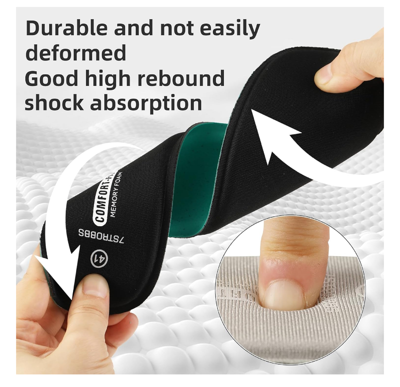 Memory Foam Insoles for Women Men Comfort Replacement Shoe Inserts for Sneaker,Work Boot,Running Hiking Shoes,