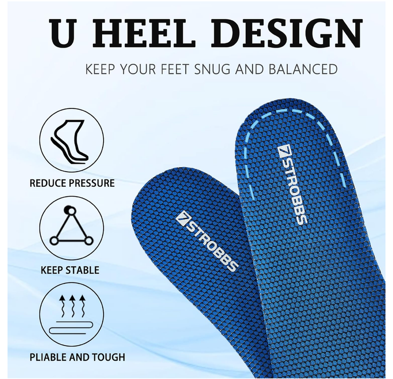 Thin Insoles for Women, Replacement Lightweight Cushion Shoe Inserts, Comfort Shock Absorbing Inner Soles,
