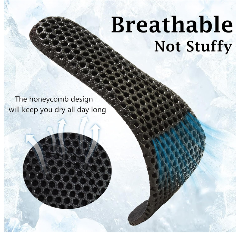 Thin Breathable Insoles for Women, Lightweight Replacement Cushion Shoe Inserts for Sneakers Work Shoes,