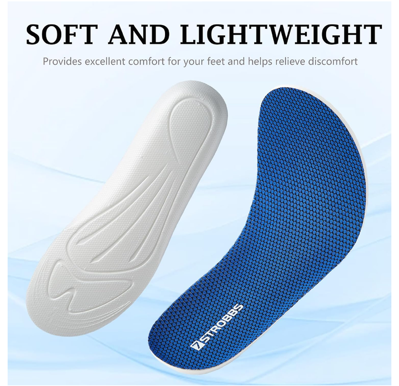 Thin Insoles for Women, Replacement Lightweight Cushion Shoe Inserts, Comfort Shock Absorbing Inner Soles,