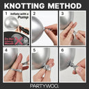 PartyWoo White Balloons 130pcs Matte White Latex Balloons Different Sizes | White-y13 — 7