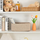 MiniArk Small Storage Baskets for Organizing | Closet Organizer Bins | Shelf Toy Basket | Woven Rope Baskets | Cube Decorative Box | Shallow Basket | L11.5xW7.5xH4.7| Brown — 6