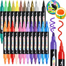 TBC The Best Crafts Acrylic Paint Markers, 24 Colors Dual Tip Pen — 1