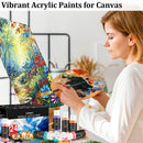Caliart Metallic Acrylic Paint Set 24 Colors 2oz with 12 Painting Brushes | 2 Fl Oz (Pack of 24) — 4
