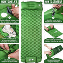 WANNTS Sleeping Pad, Ultralight Inflatable Sleeping Pad for Camping, Built-in Pump, Ultimate for Camping, Hiking - Airpad, Carry Bag, Repair Kit - Compact & Lightweight Camping Pad(Green) — 4