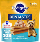 Brand Pedigree Dentastix Small & Medium Dental Dog Treats, Original, 108 Count