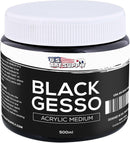 U.S. Art Supply Black Gesso Primer - 16.9oz (500ml) for Oil & Acrylic Paint — 1