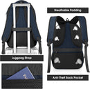 BIKROD Backpack for Men Women, School Backpacks for Teen Boys, Business Anti Theft Sturdy Travel Laptop Backpack, Water Resistant 15.6 Inch Computer Bag Gift, Blue — 5