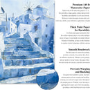 Ogfu Water Color Paper 8.5 x 11, Cold-Pressed Watercolor Paper 300gsm/140lb | White | 8.5"X11" (Pack of 1) Pad — 3
