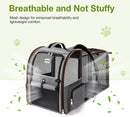Cat Carrier Backpack, Expandable Pet Carrier with Sun Shade & Full Front Opening, Breathable Mesh Backpack for Small Dogs & Medium Cats Up to 18 Lbs, Foldable for Hiking, Camping (Grey) — 3