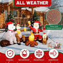 Alupssuc 8FT Christmas Inflatable Outdoor Decoration with Built-in LEDs Lights, Blow-Up Santa Claus, Bear and Deer Keeping Warm for Outside/Indoor Xmas for Yard, Garden, Lawn, Party, Holiday Decor — 5