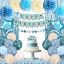 Blue Happy Birthday Party Decorations for Women Girls | Dusty Blue — 1
