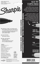 SHARPIE Permanent Markers, Large, Chisel Tip, Black,Marks on Paper, Plastic, Metal, and More, 4 Count (Pack of 2) — 7
