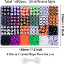 BBita 1480pcs Halloween Polymer Clay Beads Charms Friendship Bracelet Necklace Earring Jewelry Making kit,… — 6