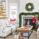 Christmas Wreath with Lights 24 Inch Real Touch Pine Wreath with Red Berries/Pine Cone Prelit Christmas Wreaths for Front Door Outdoor Christmas Decorations Winter Wreath for Windows Indoor Holiday — 5