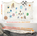 2 Pack Fish Net Decorations for Party, Natural Cotton Hawaiian Table Runner Party Fishing Net Decorative, Nautical Themed Decor Cotton Fishnet Under The Sea Pirate Ocean BeachHalloween Decor | 2pack-a — 3