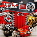 ALL-IN-1 Race Car Balloon Arch Kit with BONUS Trophy & RaceCar - Cars Balloon Garland Kit for Race Car Theme Birthday Party Supplies & Hot Wheels Balloons Race Cars Decorations | Red, Black, Silver — 4