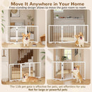 Free Standing Dog Gate Indoor, Foldable Dog Gate for Stairs Doorways — 2