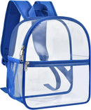 Paxiland Clear Backpack Stadium Approved, 12x10.5x6 Inches Clear Bag | Blue-standard — 1
