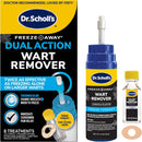Dr. Scholl's Dual Action Freeze Away Wart Remover, 8 ct – Twice as Effective as Freezing Alone on Larger Warts, Fast-Acting Treatment for Common and Plantar Wart Removal, Safe to Use on Kids Ages 4+ — 1