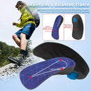 RooRuns 3/4 Plantar Fasciitis Insoles, Arch Support, Orthotic Shoes Inserts - Blue — 7
