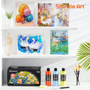Shuttle Art 18 Colors Acrylic Paint Bottle Set (250ml/8.45oz), Rich Pigmented Bulk Painting Supplies for Artists, Beginners and Kids on Rocks Crafts Canvas Wood Ceramic | 8.45 Fl Oz (Pack of 18) — 7