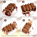 4 Pack Wooden Secret Puzzle Box with Hidden Compartment - 3D Brain Teaser Magic Drawers - Gift Card Puzzle Box for Adults and Kids — 3