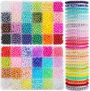 2400pcs Pearl Beads, 47 Colors Round Beads for Bracelets, Multicolor Bracelet Making Kit, for Jewelry Making with… — 1