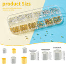 Hudinsun 1050 Pcs Silver and Gold Crimp Beads for Jewelry Making, 1.5mm 2mm 2.5mm Crimping Bead Stopper Crimp Tubes… — 2