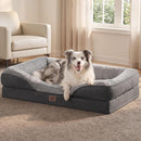 EHEYCIGA Orthopedic XL Dog Bed for Large Dog, Memory Foam Dog Couch, Grey