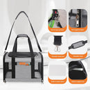 YUNIQUE Soft-Sided Cat & Dog Carrier for Pets Up to 15 Lbs, Airline Approved Collapsible Travel Puppy Carrier with Lightweight Fabric Design (Grey) — 8