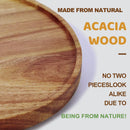 [ 2 Pack ] 10-inch Acacia Wood Lazy Susan Organizers, ACIAZAAZ Lazy Susan Turntable for Cabinet, Kitchen Turntable Storage for Table, Countertop, Pantry — 2