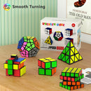 Vdealen Speed Cube Set, 2x2 4x4 Pyramid Mirror Dodecahedron Magic Cube Pack, Puzzle Cube Bundle Toys for Classroom Prizes Birthday Party, for Kids Teens Adults-5 Pack — 4