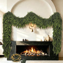 9Ft Christmas Cedar Garland with Lights Christmas Decorations, Real Touch Soft Lush Green Pine Cedar Garland for Mantel Front Door Porch Fireplace Stairs Table Outdoor Indoor Holiday Home Decor — 1