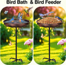 Daoeny 35In Metal Bird Bath for Outside, Vintage Freestanding Birdbaths &…