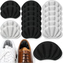 Shoe Heel Inserts, 16 Pcs Mesh Self-Adhesive Heel Cushion Pads for Back of Heel, Heel Cushion Inserts Prevent Shoes Too Big for Women Men, Gray Black - Gray+black 16pcs — 1