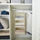 GRANNY SAYS 3-Shelf Hanging Closet Organizer, Foldable Storage, Beige — 7