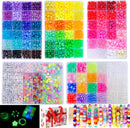 5 Boxes Pony Beads Bracelet Kit, UV Color-Changing & Glow Kandi Beads — 1
