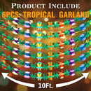 FUTUREPLUSX 6 Pack Tropical Hawaiian Garland Luau Party Decorations, 60ft — 7
