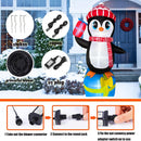 5.5 FT Christmas Inflatables Penguin with Gift Boxes Decoration, LED Lighted Christmas Blow up Yard Decorations for Party Indoor Outdoor Garden Lawn Decor Xmas Inflatables Present — 5